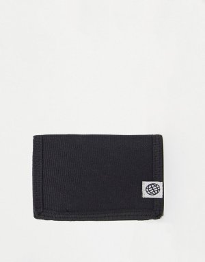 Черный бумажник из нейлона с окантовкой ASOS Daysocial-Черный цвет DESIGN
