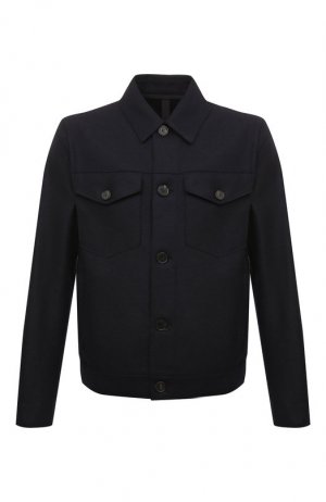 Шерстяная куртка-рубашка Harris Wharf London. Цвет: синий