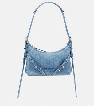 Мини-сумка через плечо Voyou из джинсовой ткани , синий Givenchy