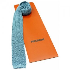 Оригинальный мятный галстук узкий 8ZAKAS Missoni