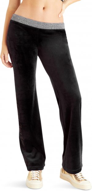 Спортивные брюки без застежки с резинкой и блестками , цвет Liquorice Juicy Couture