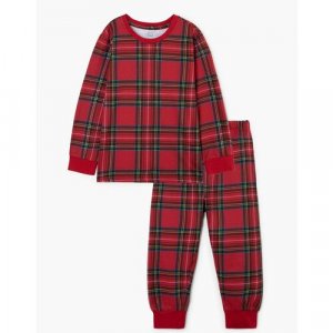 Пижама , размер 4-6л/110-116, мультиколор, красный Gloria Jeans. Цвет: красный/микс
