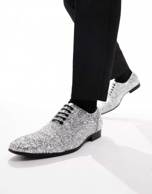 Деловые туфли на шнуровке с серебряными блестками из коллекции Truffle Collection