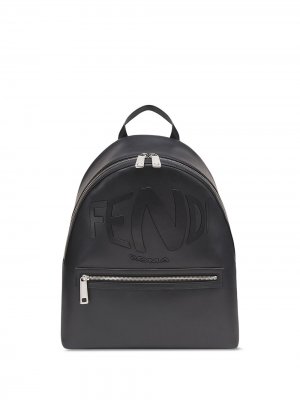 Рюкзак с логотипом Fendi. Цвет: черный