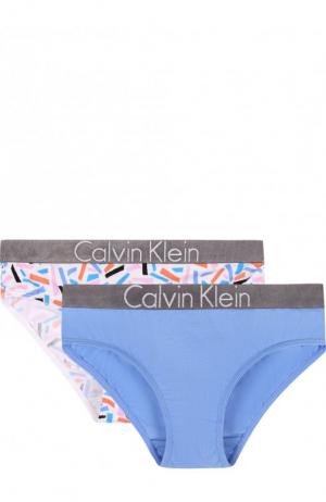 Комплект из двух пар трусов с логотипом бренда Calvin Klein Underwear. Цвет: разноцветный