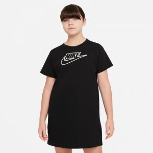 Подростковое платье Sportswear Futura Tshirt Dress Nike. Цвет: черный