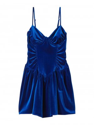 Коктейльное платье , синий Bershka