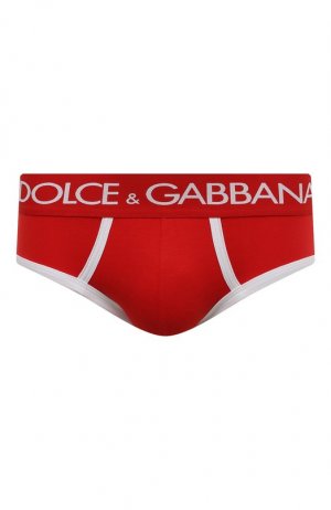 Хлопковые брифы Dolce & Gabbana. Цвет: красный