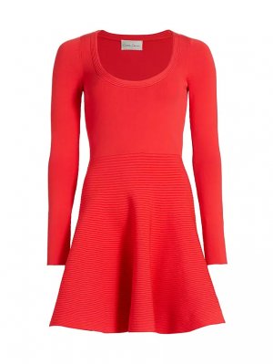 Трикотажное расклешенное мини-платье Lisha , красный Cara