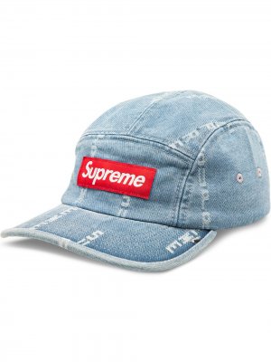 Жаккардовая кепка с логотипом Supreme. Цвет: синий
