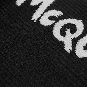 Носки с логотипом Graffiti, черный Alexander McQueen