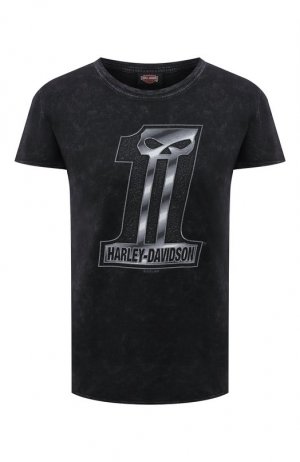 Хлопковая футболка Exclusive for Moscow Harley-Davidson. Цвет: чёрный