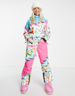 Разноцветный лыжный костюм OOSC Nuts Cracker Old School Ski