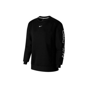 Pro Printed Running Crew Neck Pullover Sweatshirt Women Tops Black BV4055-010 Nike