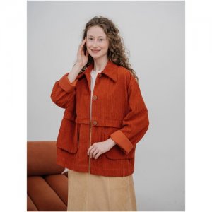 Куртка , размер M (46-48), красный, коричневый Модный Дом Виктории Тишиной. Цвет: красный/коричневый