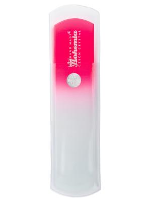Пилочка стеклянная маникюрная  с логотипом BOHEMIA, 1шт, розовый, 160 мм BOHEMIA. Цвет: розовый