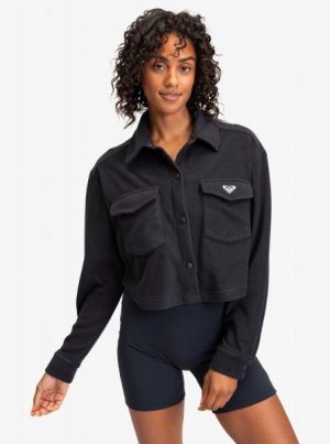 Спортивная женская куртка-рубашка Waves Of Warmth Roxy. Цвет: anthracite