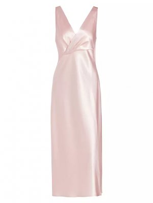 Атласное коктейльное платье с V-образным вырезом , цвет rosewater Jason Wu Collection