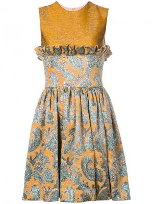 Коктейльное платье Jourden. Цвет: жёлтый и оранжевый
