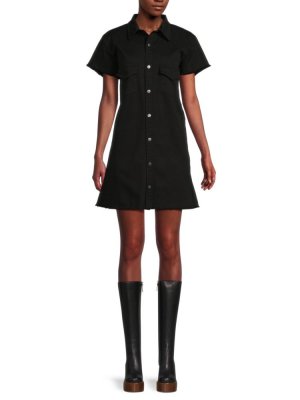 Мини-платье из эластичного денима Oakley Western Nsf, черный NSF
