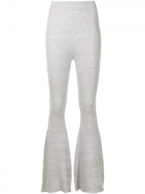 Расклешенные брюки в рубчик Anna Quan. Цвет: серый