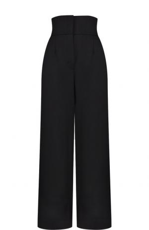 Укороченные расклешенные брюки из шерсти с завышенной талией Dolce & Gabbana. Цвет: черный