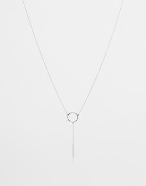 Ожерелье с кольцом и подвеской из эмалированной цепочки Whistles. Цвет: none