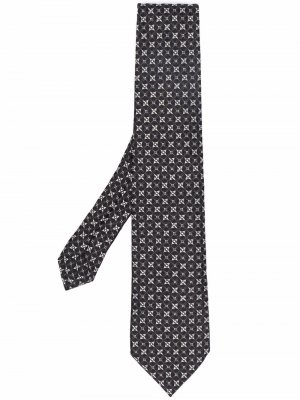Шелковый галстук с графичным принтом ETRO. Цвет: черный