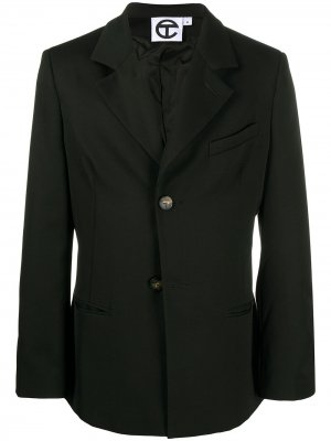 Однобортный пиджак Telfar. Цвет: черный