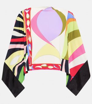 Блузка из джерси с принтом PUCCI, разноцветный Pucci