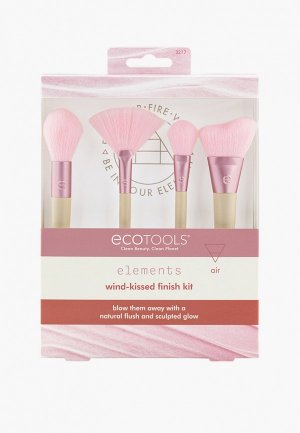 Набор кистей для макияжа Ecotools Elements Wind-Kissed Finish Kit. Цвет: розовый
