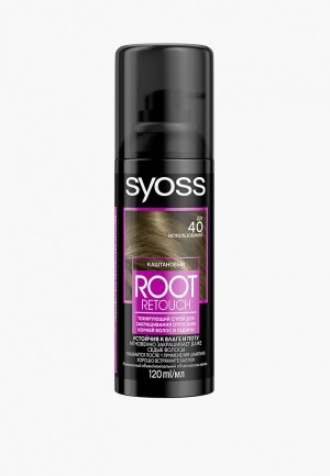 Спрей для волос Syoss Root Retouch Каштановый, 120 мл. Цвет: прозрачный