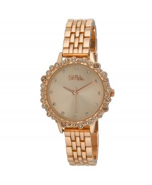Женские часы из розового сплава с браслетом и хрустальным безелем, 31 мм , розовый Bob Mackie