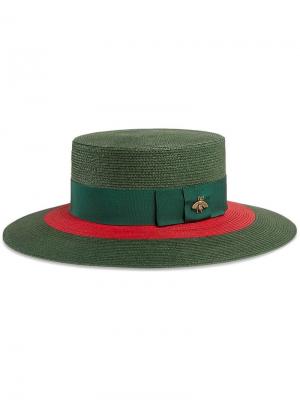 Шляпа с широкими полями Gucci. Цвет: зеленый