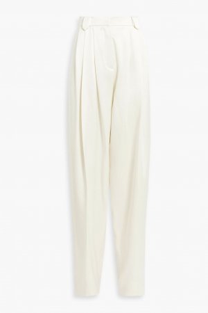 Плиссированные зауженные брюки из шелка и шерсти MAGDA BUTRYM, кремовый Butrym