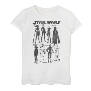 Футболка с чернилами и плакатом для учебника «Звездные войны: видения» девочек 7–16 лет Star Wars