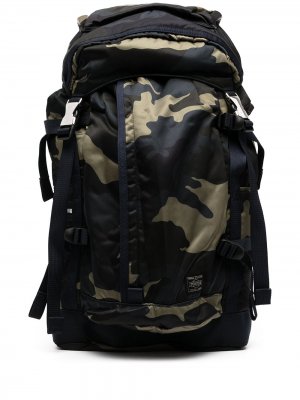 Рюкзак с камуфляжным принтом и карманами Porter-Yoshida & Co.. Цвет: зеленый