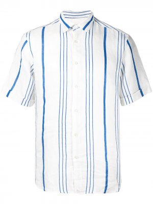 Рубашка в полоску с подворотами PENINSULA SWIMWEAR. Цвет: белый