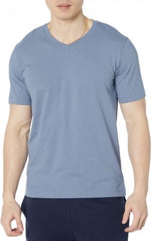 Рубашка с V-образным вырезом короткими рукавами Living Hanro, цвет Labrador Blue HANRO