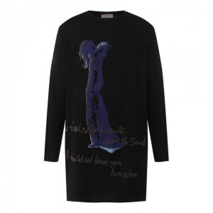 Хлопковый свитер Yohji Yamamoto. Цвет: чёрный