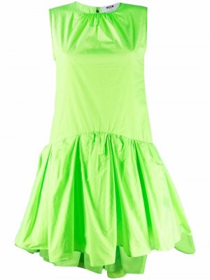 Peplum-hem shirt dress MSGM. Цвет: зеленый