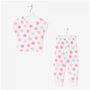 Пижама для девочки KAFTAN Звезды рост 86-92 (28). Цвет: розовый