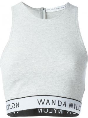 Спортивный топ Wanda Nylon. Цвет: серый