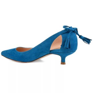 Женские туфли-лодочки Bindi с острым носком и кисточками , голубой Journee Collection