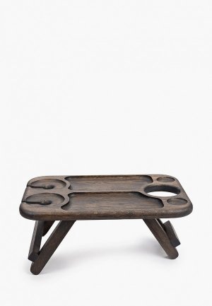 Поднос Foxwoodrus -столик, 36х30 см. Цвет: коричневый