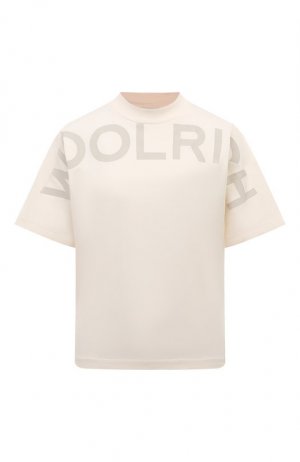 Хлопковая футболка Woolrich. Цвет: белый
