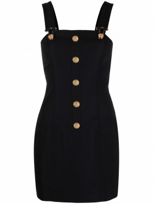 Button-detail pinafore dress Balmain. Цвет: черный