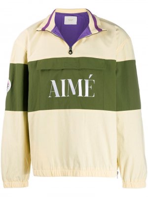 Легкая куртка с логотипом Aimé Leon Dore. Цвет: зеленый