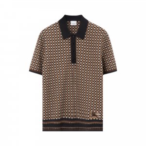 Рубашка-поло с вышитым логотипом , темно-коричневая береза Burberry