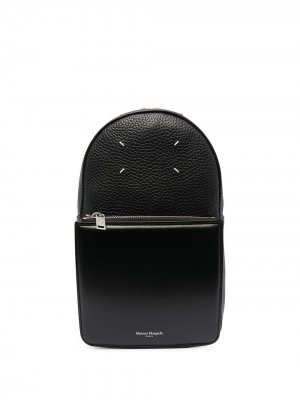 Рюкзак с декоративной строчкой Maison Margiela. Цвет: черный